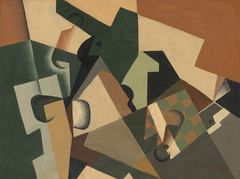 Glass and Checkerboard by Juan Gris