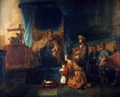 Hannah presenting her son Samuel to the priest Eli by Gerbrand van den Eeckhout