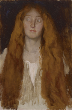 Head of Ophelia, study by Edwin Austin Abbey