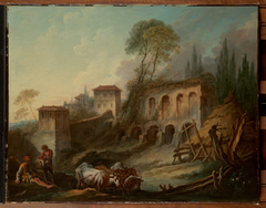 Imaginary Landscape with the Palatine Hill from Campo Vaccino by François Boucher