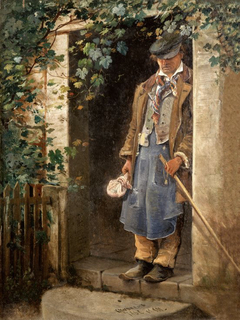 In Krippen. The man on the  Doorstep by Ivan Shishkin