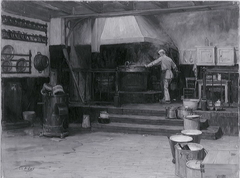 In the kitchen of the Burgerweeshuis by Nicolaas van der Waay