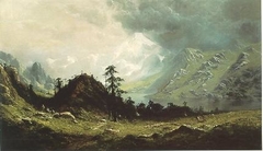 Indian Camp in the Cascades by Ransome Gillett Holdridge