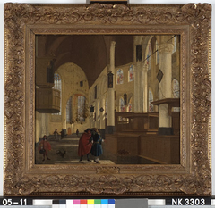 Interieur van de Oude Kerk te Amsterdam by Hendrick van Streeck