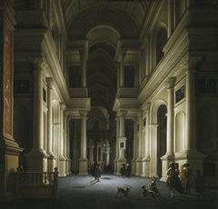 Interior of a Church at Night by Anthonie de Lorme