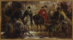 Jan Zamoyski at Byczyna, sketch by Jan Matejko