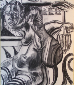 Jessie W. Unbridled ; 2007; 36in X 30in; Charcoal on Paper; Steve Hendrickson by Steve Hendrickson