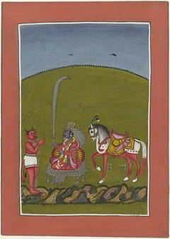 Kalki (de toekomstige incarnatie van Vishnu) by Unknown Artist