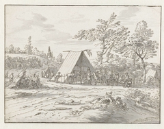 Kampement van het leger van Willem III bij Halle, 1675 by Josua de Grave