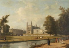 King's College and Clare College, Cambridge, from the River Cam by William Westall