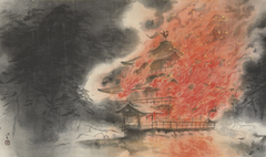 Kinkakuji-Temple on Fire by Kawabata Ryushi