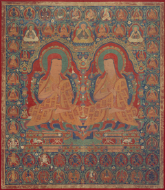 Kunga Wangcuk (1424-1478) and Sonam Senge (1429-1489), The Fourth and Sixth Abbots of Ngor by Anonymous