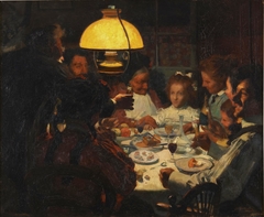 La cena de primera comunión de la pequeña portera by André Devambez