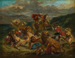 La Chasse aux lions (Lion Hunt) by Eugène Delacroix