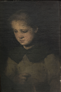 La fillette en gris by Augustin Théodule Ribot