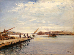 La Patache dans le port de Toulon by Louis Nattero