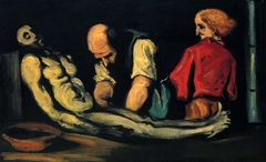 La Toilette funéraire; L'Autopsie by Paul Cézanne