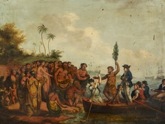 Landing of Captain Cook at Middleburg, Friendly Islands by Anonymous