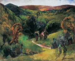 Landscape in Felsőbánya by Vilmos Aba-Novák