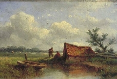 Landscape by Johannes Franciscus Hoppenbrouwers