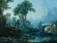 Landscape with a Watermill by François Boucher