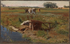 Landscape with Cows by Johan Lundbye