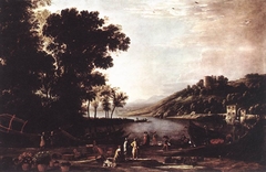 Landscape with Merchants by Claude Lorrain