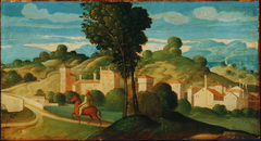 Landscape with Rider by Girolamo da Santa Croce