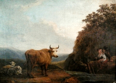 Landscape with shepherds. by Joseph Bottenfuss