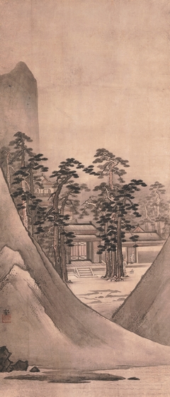 Landscape with Temple by Kanō Sansetsu