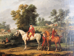 Le duc d'Orléans et son fils, le duc de Chartres, à un rendez-vous de chasse en 1787 by Carle Vernet