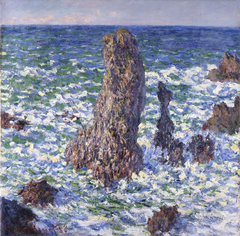 Les Pyramides de Port-Coton, effet de soleil by Claude Monet