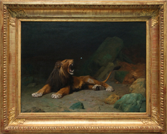Lion Snapping at a Butterfly by Jean-Léon Gérôme