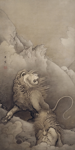 Lions by Kanō Hōgai