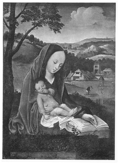 Madonna and Child in a Landscape by Anonymous