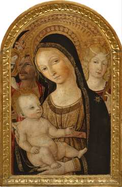 Madonna and Child with Saints Catherine of Alexandria and Christopher by Matteo di Giovanni