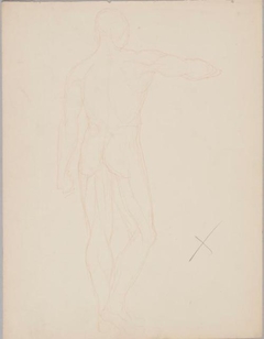 Male Nude - Rear View - Alfred William Rich - ABDAG008424 by Alfred William Rich