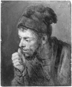 Man in a Beret looking Left by Rembrandt