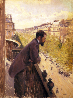 Man on a Balcony by Gustave Caillebotte