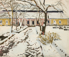 Manor-House at Modlnica in Winter by Stanisław Kamocki