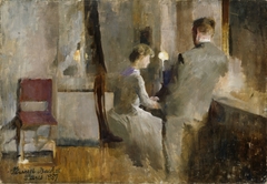 Music, Interior from Paris by Harriet Backer