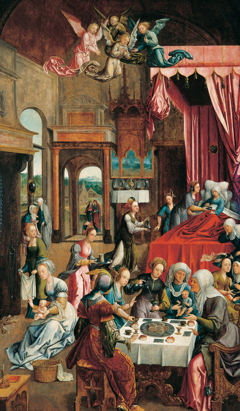 Nativity of the Virgin by Jacob Cornelisz van Oostsanen