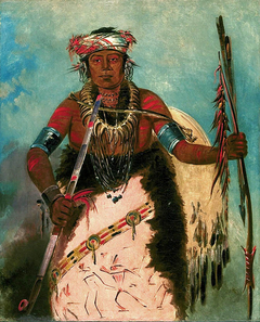 Notch-ee-níng-a, No Heart, (called White Cloud), Chief of the Tribe by George Catlin