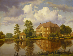 Nysø Manor with Thorvaldsen in front of his Studio by Heinrich Buntzen