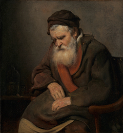 Old Man, Asleep by Abraham van Dijck