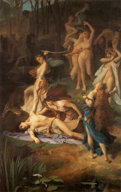 Orpheus' death by Emile Lévy