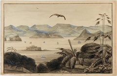 Panorama de la Baie de Rio-Janeiro Prise de Santa Therese Egl. de Notre Dame du Bon Voyage, Fort Villeganhon, Habitation Geimard, Plage de Cavallão, Jurujuba by Harro Harring