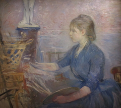 Paule Gobillard peignant by Berthe Morisot