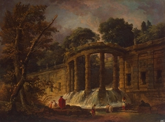 Pavilion with a Cascade by Hubert Robert