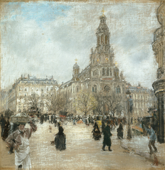 Place de la Trinité, Paris by Jean-Francois Raffaelli